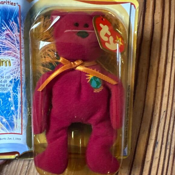 TY McDonalds Teenie Beanie Baby Millennium the Bear (2000) plush toy - Picture 3 of 6